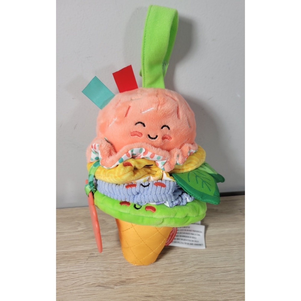Melissa & Doug Ice Cream Take-Along‎ Pull Toy Teether Vibrates